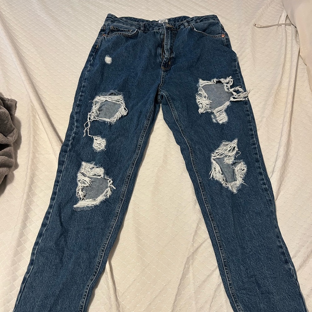 BDG Ripped Blue Straight Leg Jeans